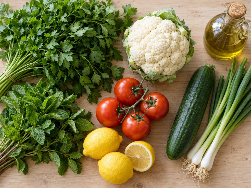Ingredients for Brazilian Tabule