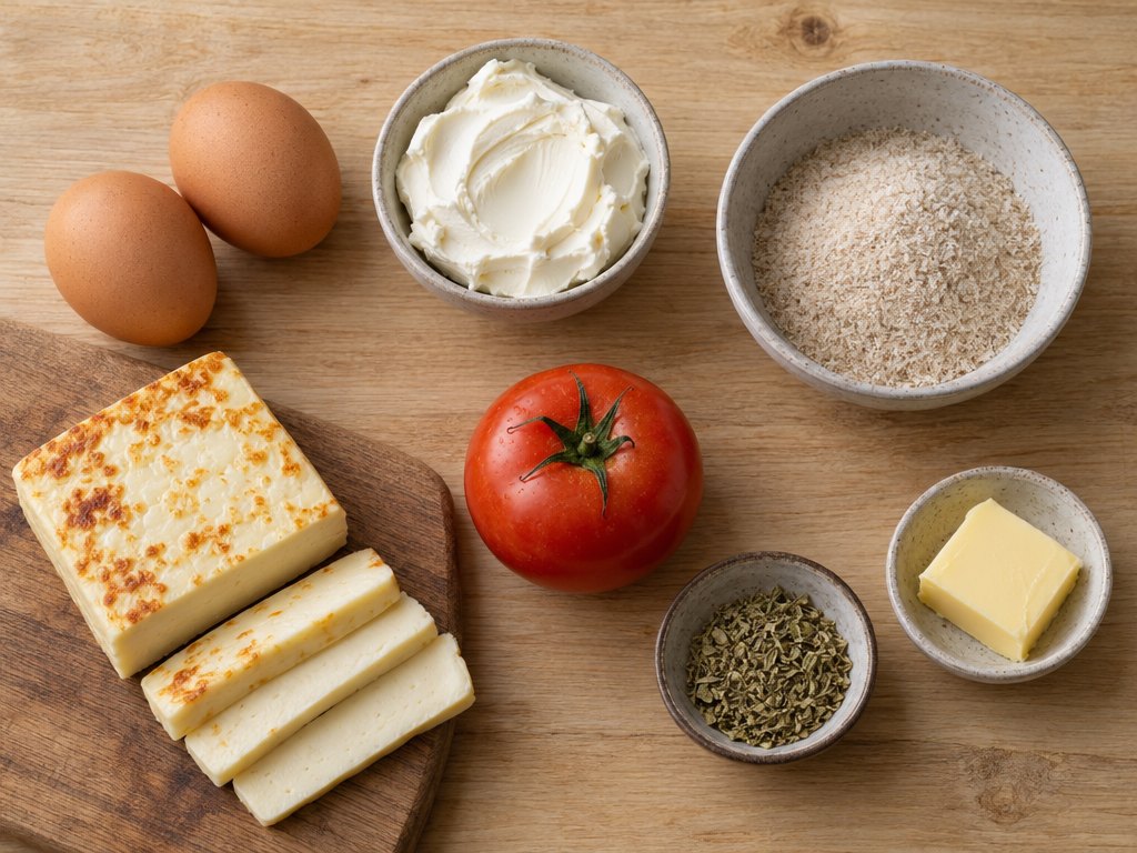 Ingredients for Brazilian Tapioca de Queijo Coalho