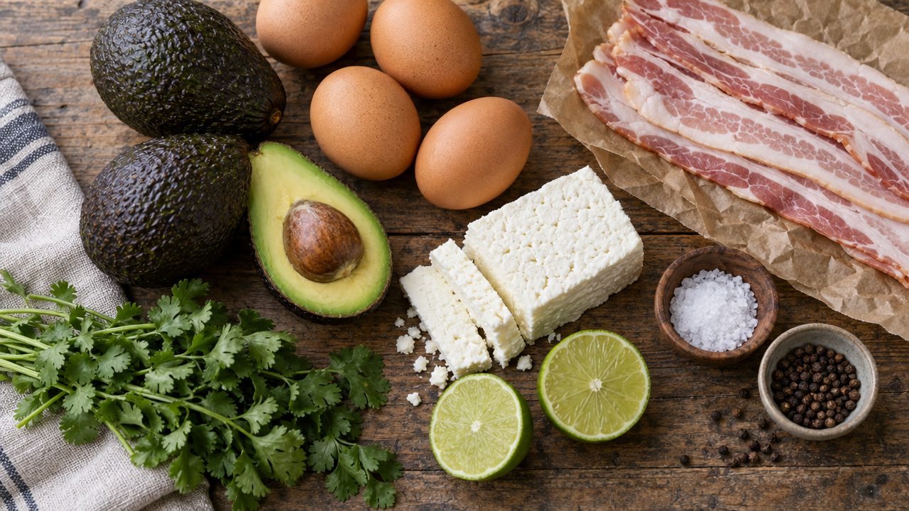 Ingredients for Andean Avocado Breakfast