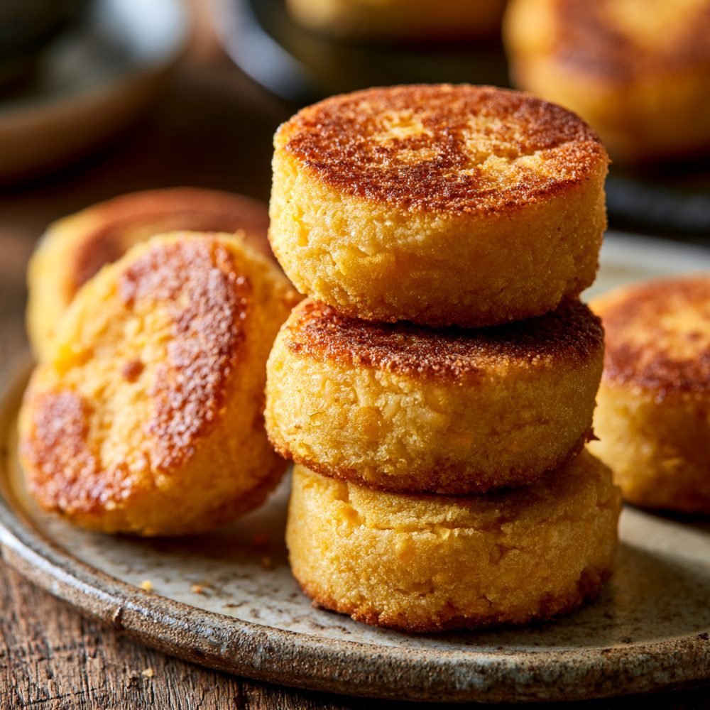 Hot Water Cornbread Bites, plated and ready to serve