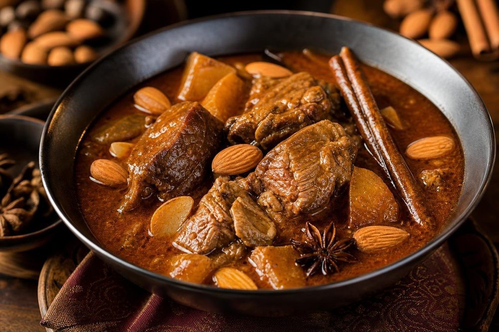 Massaman Lamb Curry, plated and ready to serve