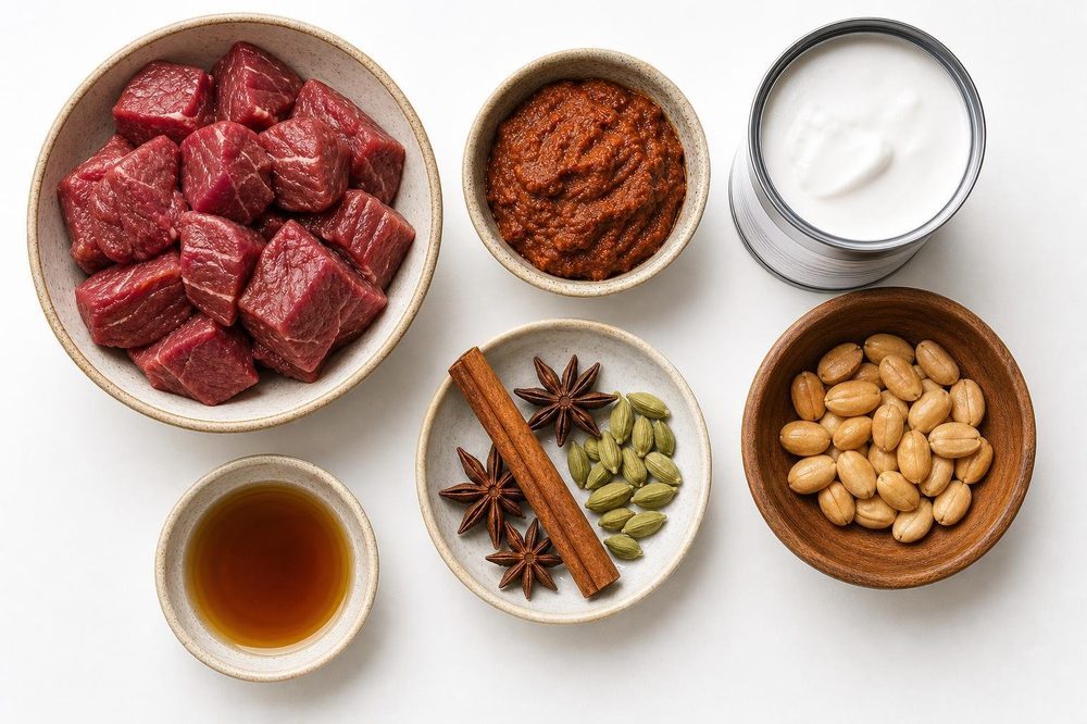 Ingredients for Massaman Lamb Curry