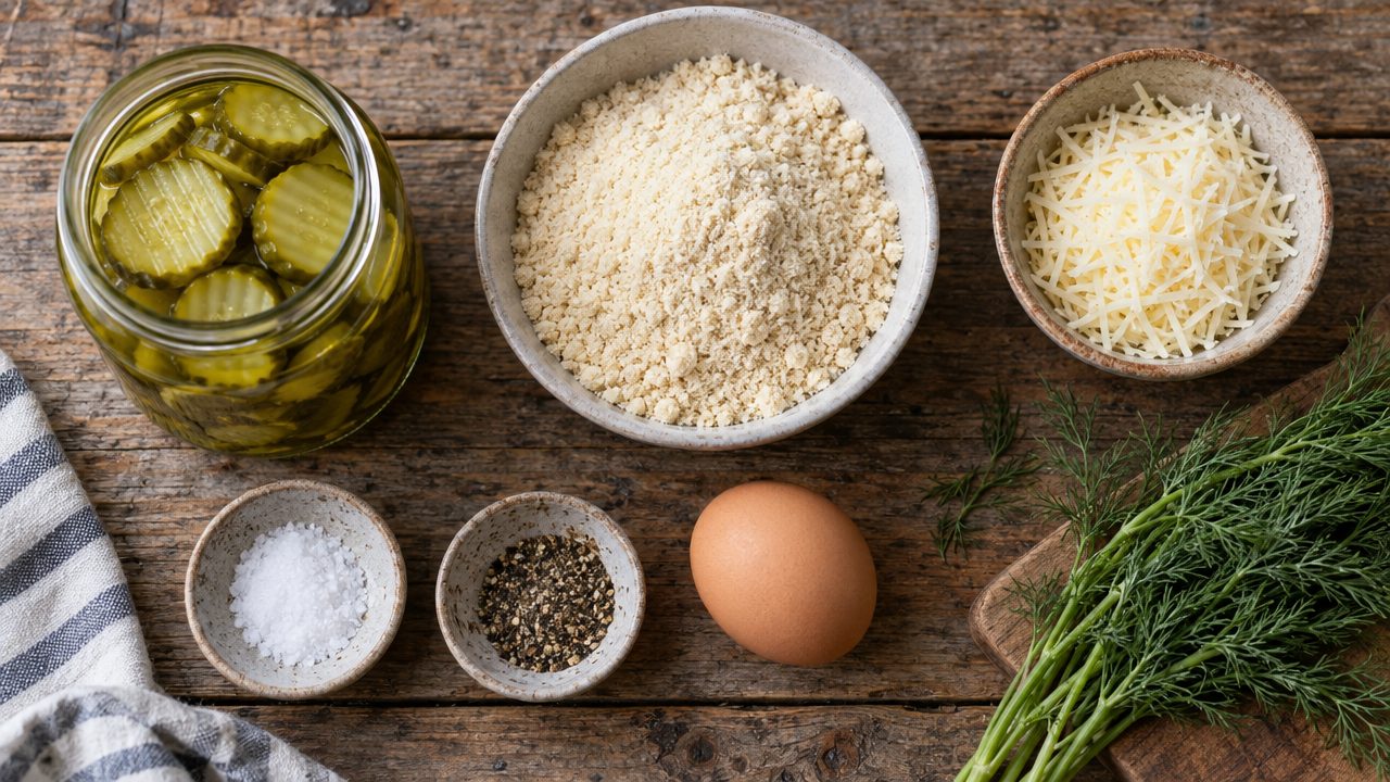 Ingredients for Keto Irish Dill Pickle Chips