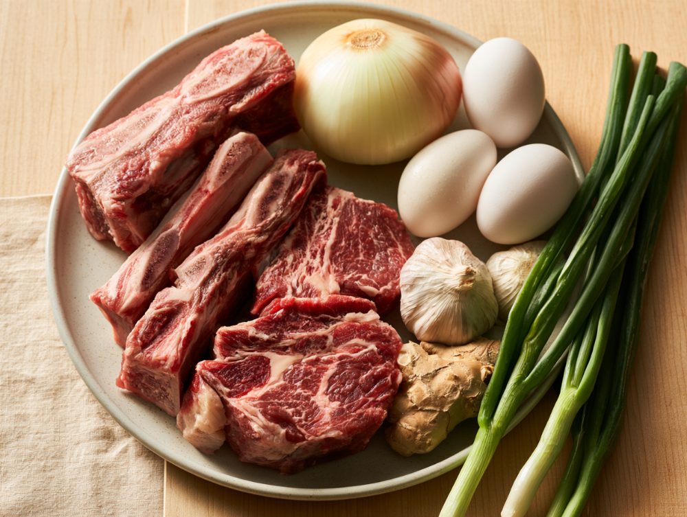 Ingredients for Korean Galbitang