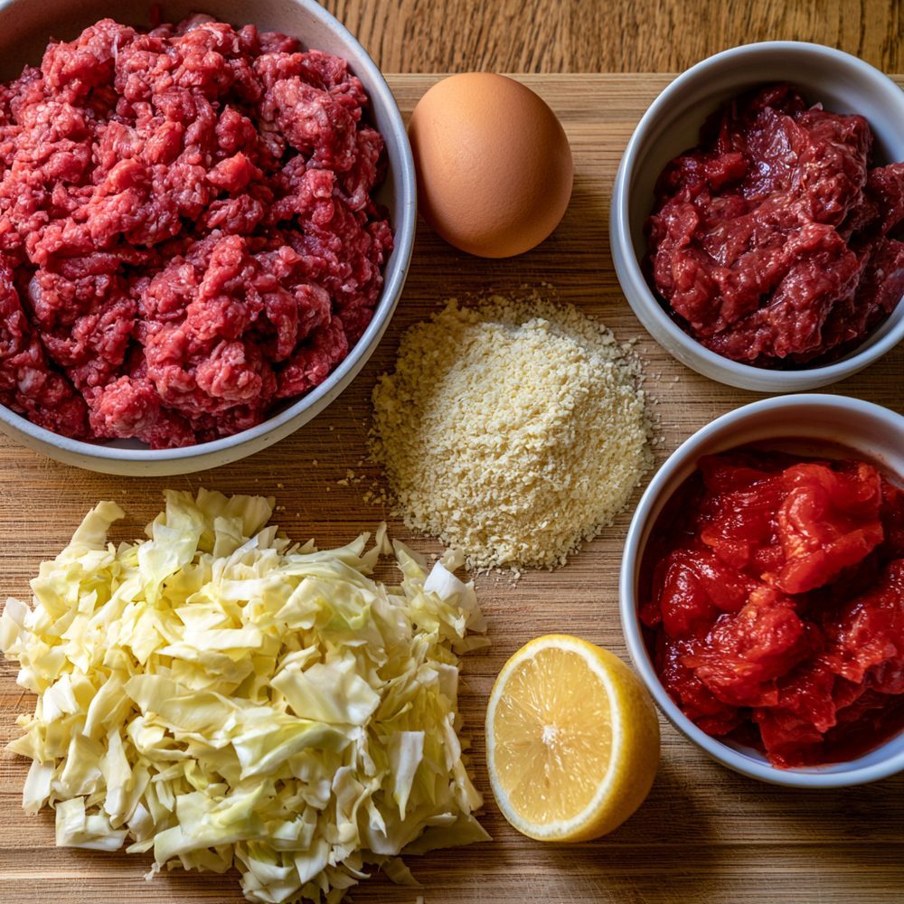 Ingredients for Sweet and Sour Cabbage Soup