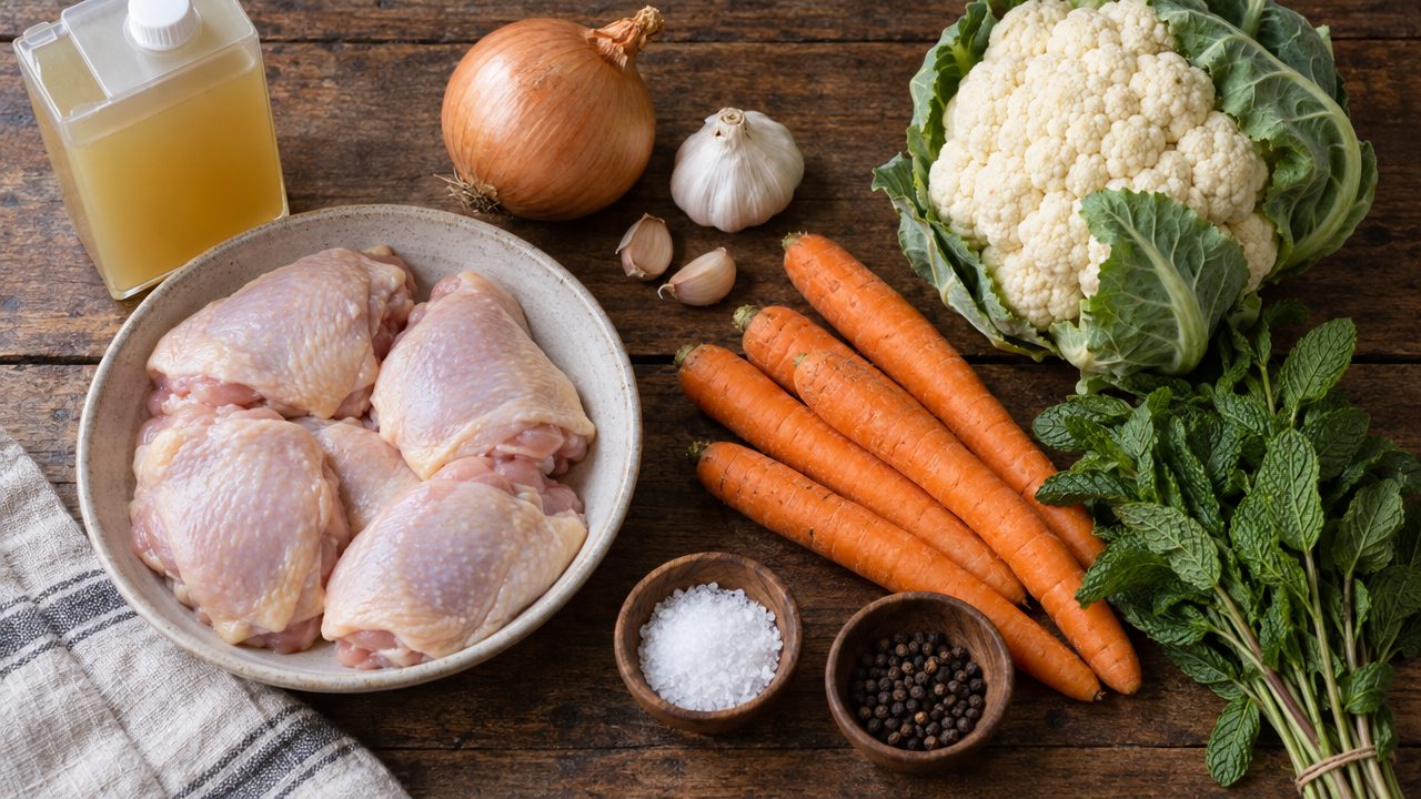 Ingredients for Andean Chicken Soup