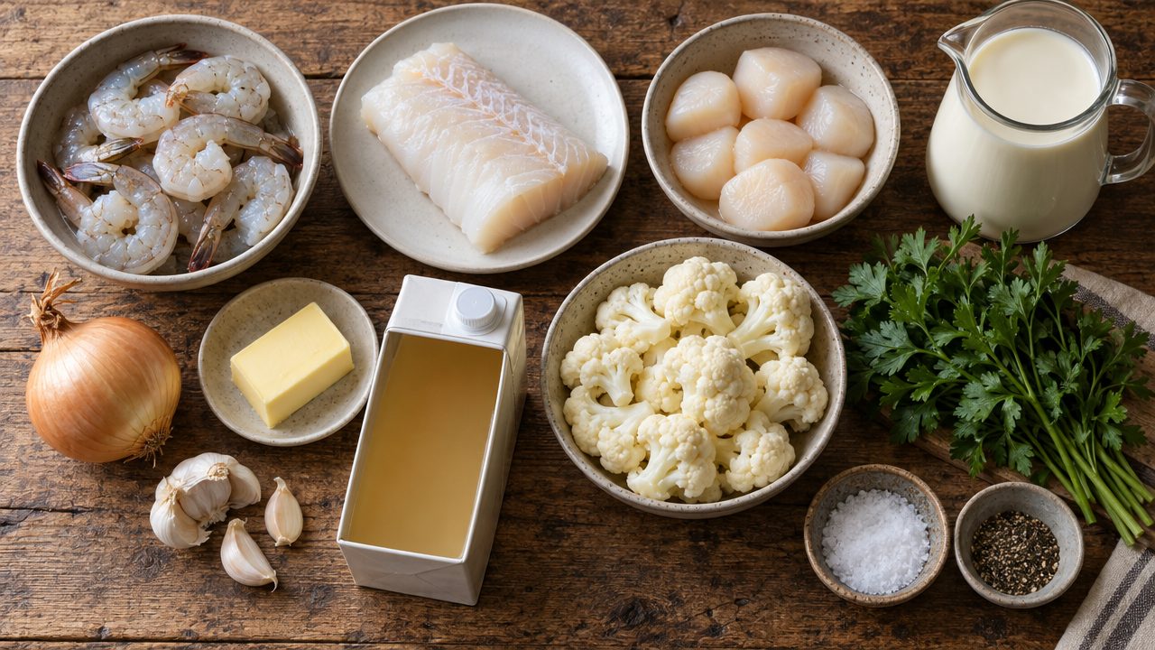 Ingredients for Seafood Chowder