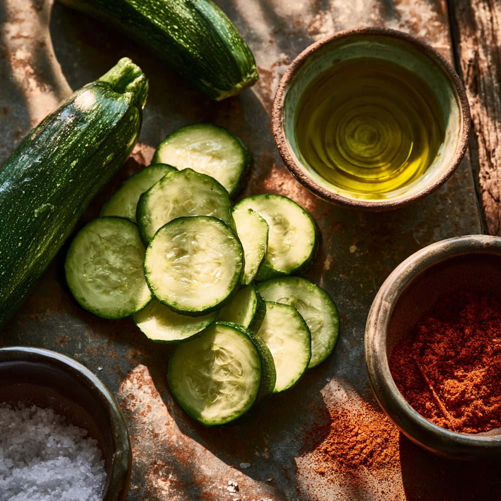 Ingredients for Mexican Zucchini Chips