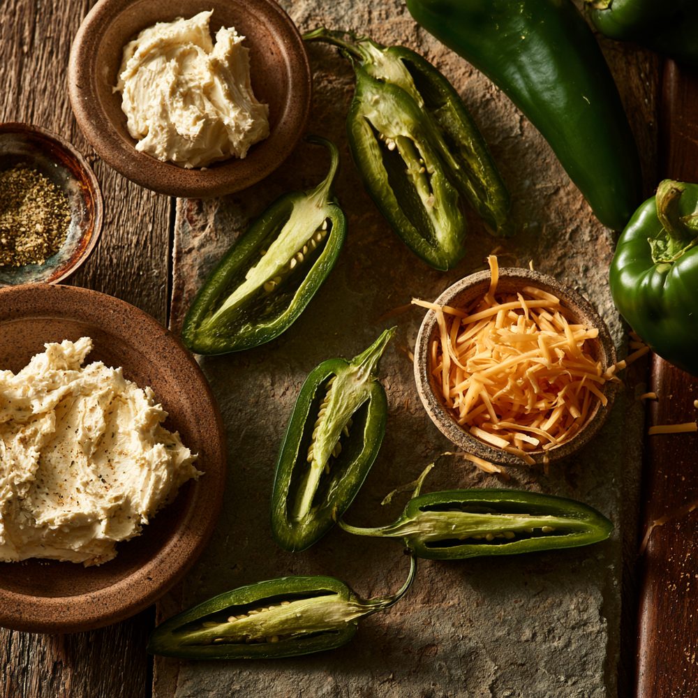 Ingredients for Cream Cheese-Stuffed Chiles