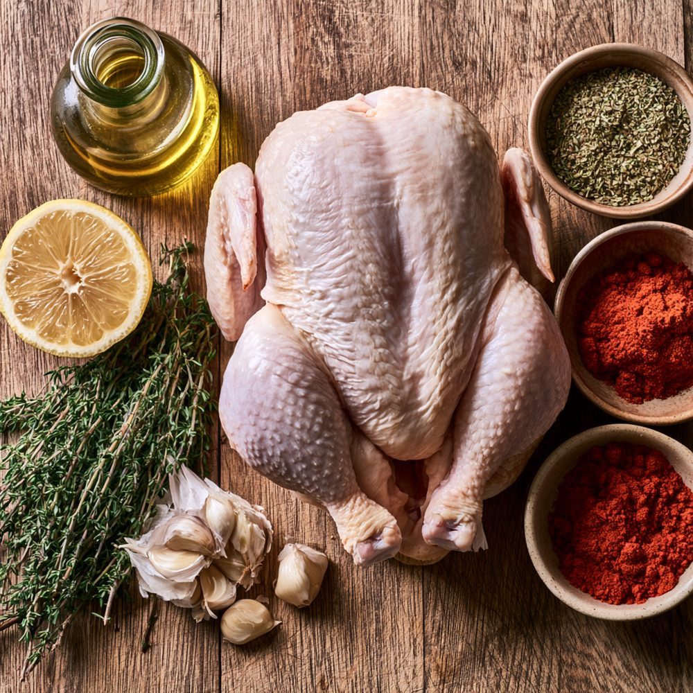 Ingredients for Classic Roast Chicken, Shabbat Style