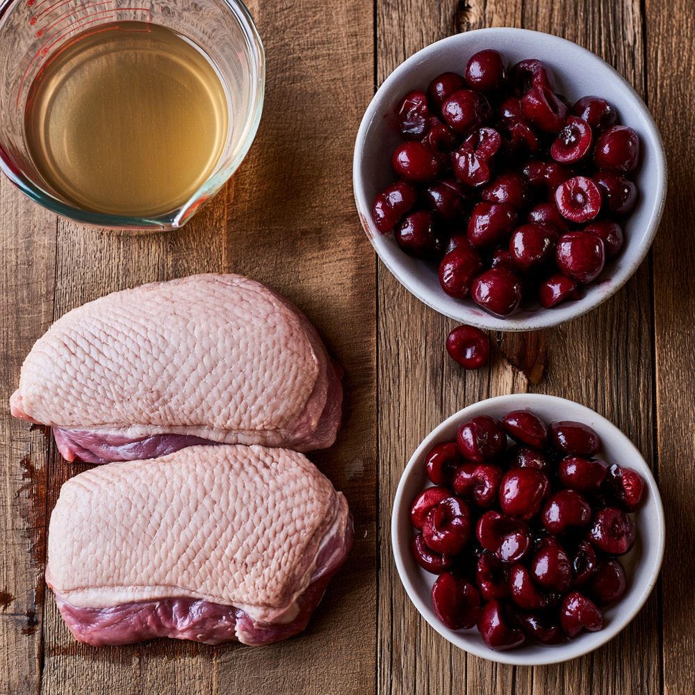 Ingredients for Duck Breast with Sugar-Free Cherry Sauce