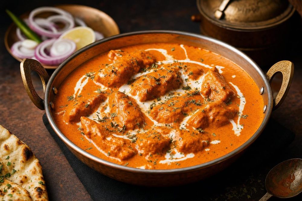 Butter Chicken, plated and ready to serve