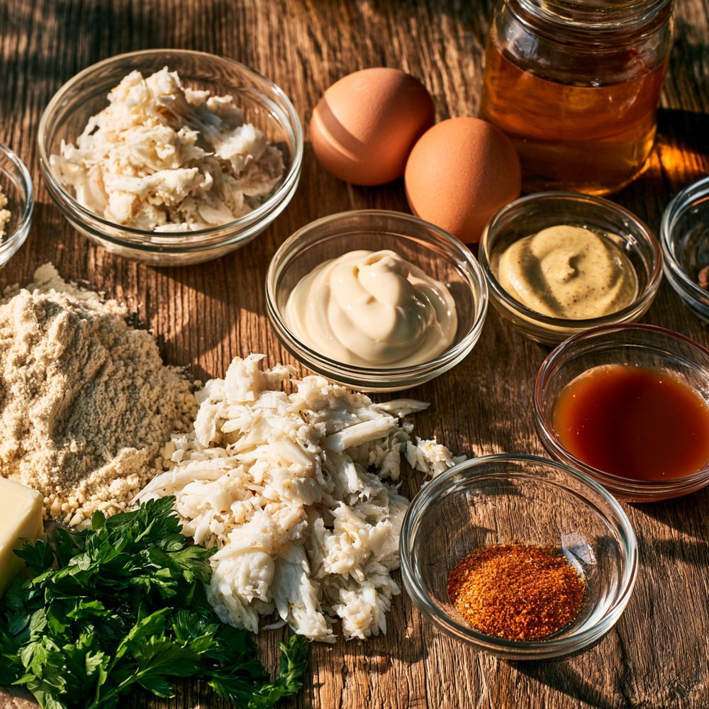 Ingredients for Deviled Crab, Keto Breading