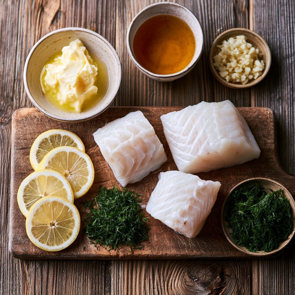 Ingredients for Polish Dorsz Pieczony, Baked Cod
