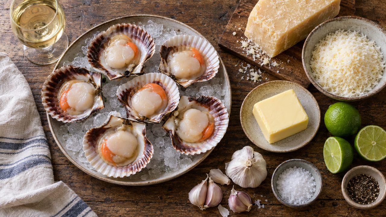 Ingredients for Conchas a la Parmesana
