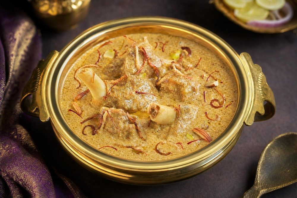 Lamb Korma, plated and ready to serve