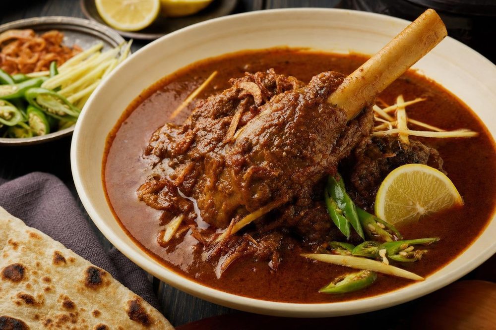 Lamb Nihari, plated and ready to serve
