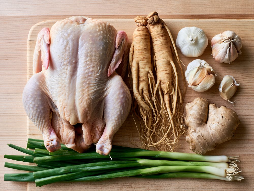 Ingredients for Korean Samgyetang