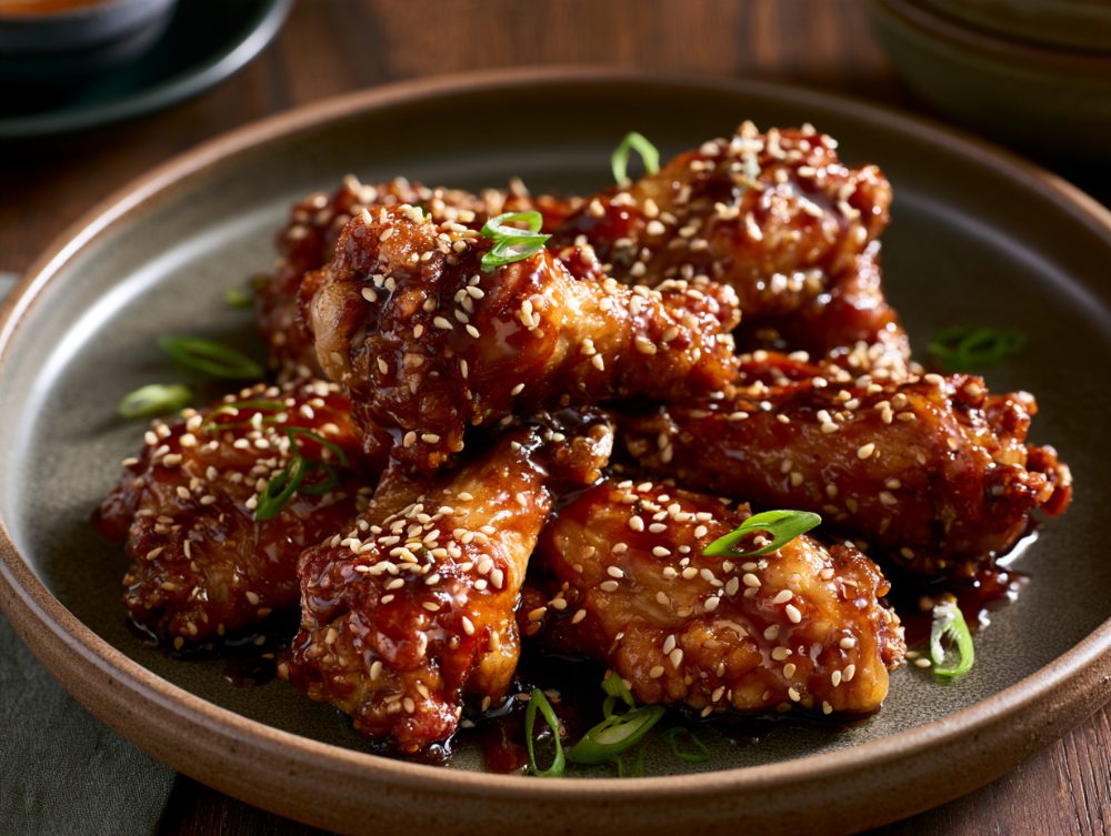 Korean Ganjang Dak-nalgae, plated and ready to serve
