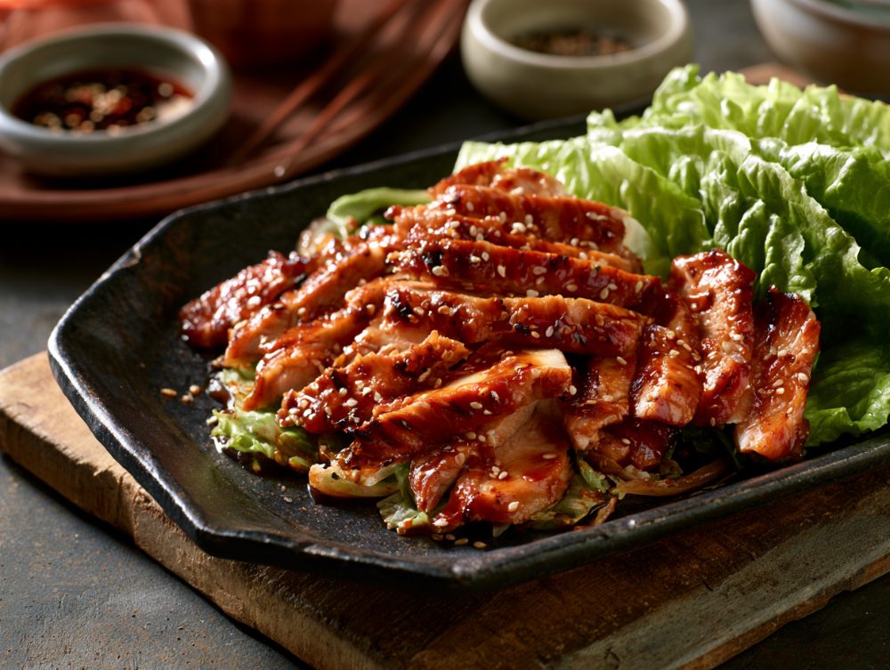 Korean Dak Bulgogi, plated and ready to serve