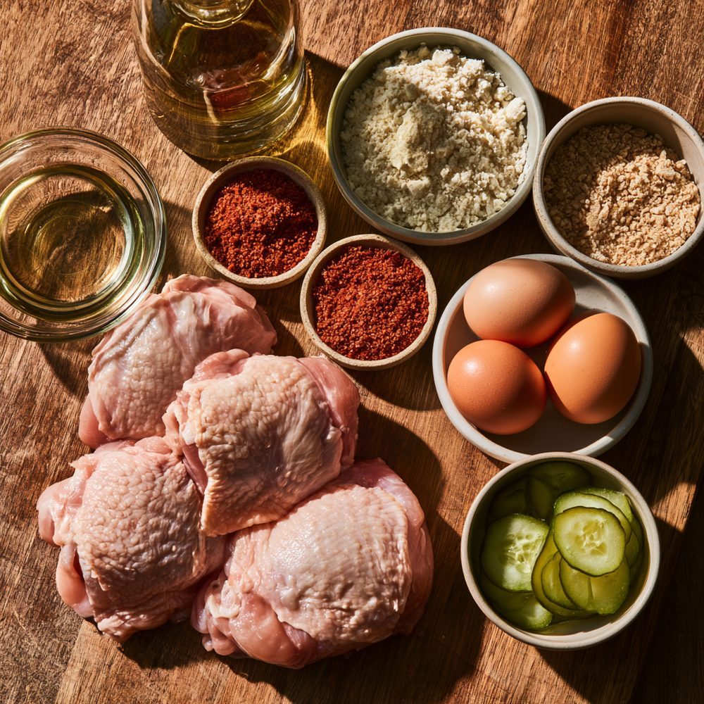 Ingredients for Nashville Hot Chicken, Keto-Breaded