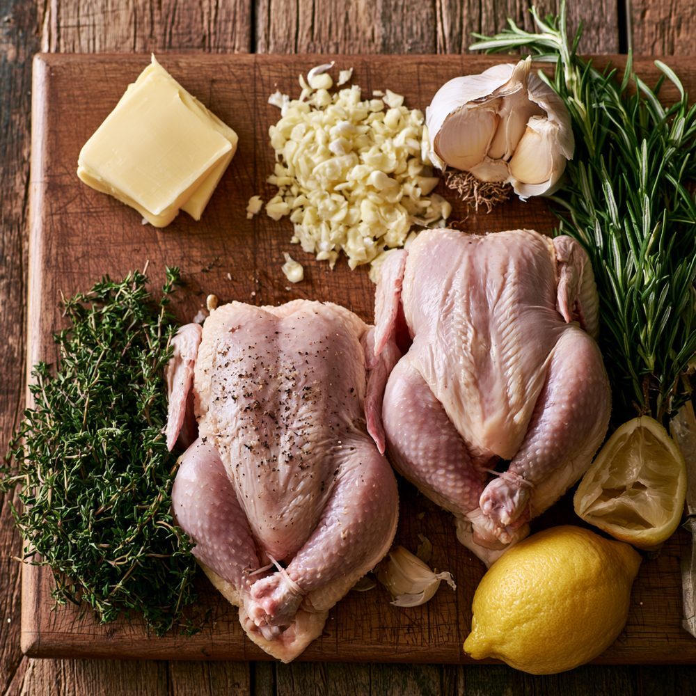 Ingredients for Herb-Roasted Cornish Hen