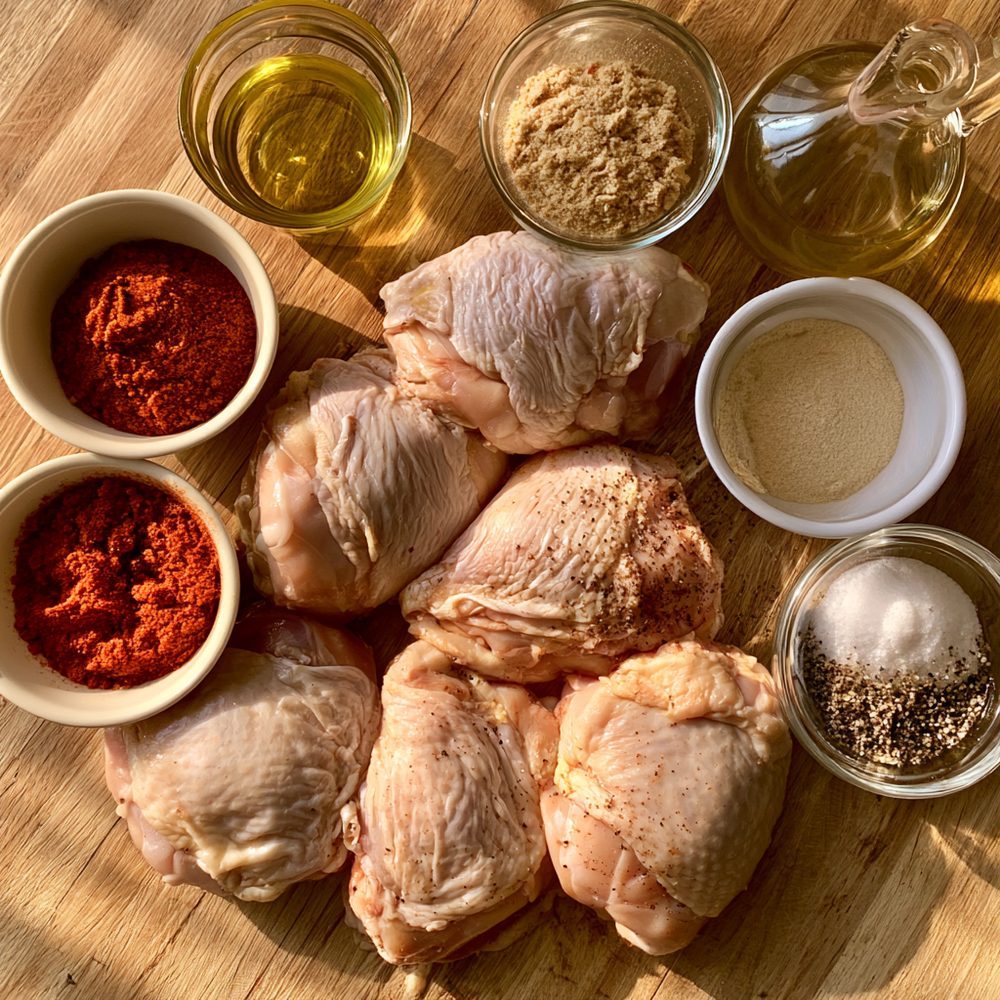 Ingredients for Dry Rub BBQ Chicken Thighs