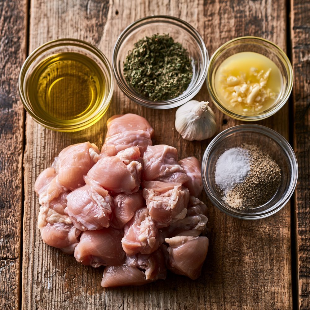 Ingredients for Polish Grilled Chicken Skewers, Marjoram