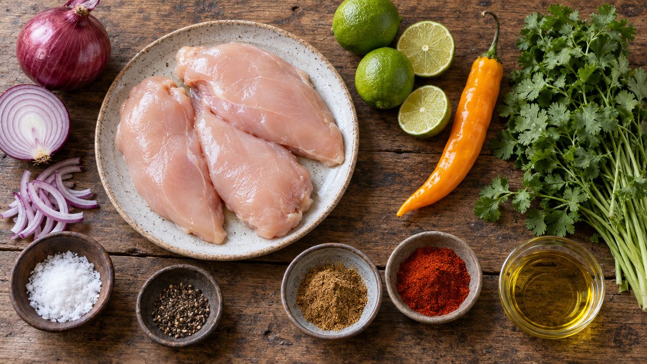 Ingredients for Pollo a la Plancha con Salsa Criolla