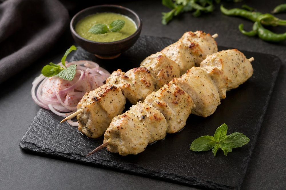 Murgh Malai Tikka, plated and ready to serve