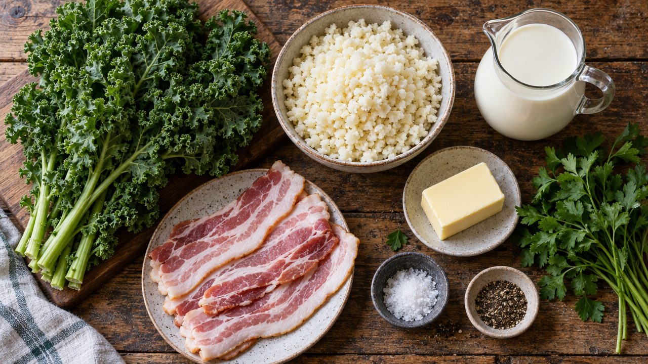 Ingredients for Keto Colcannon Salad