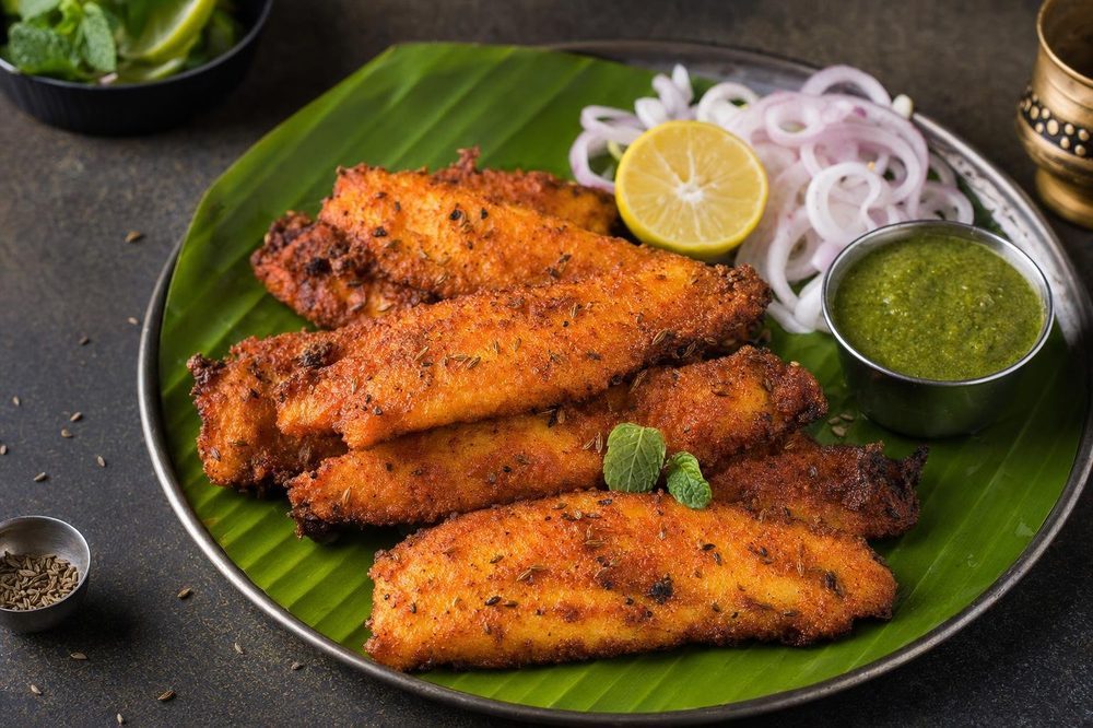 Fish Amritsari, plated and ready to serve