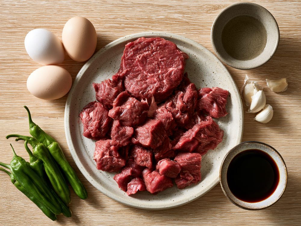 Ingredients for Korean Jangjorim