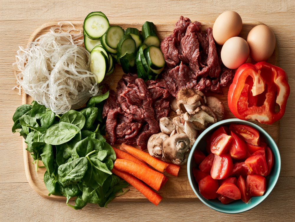 Ingredients for Korean Japchae