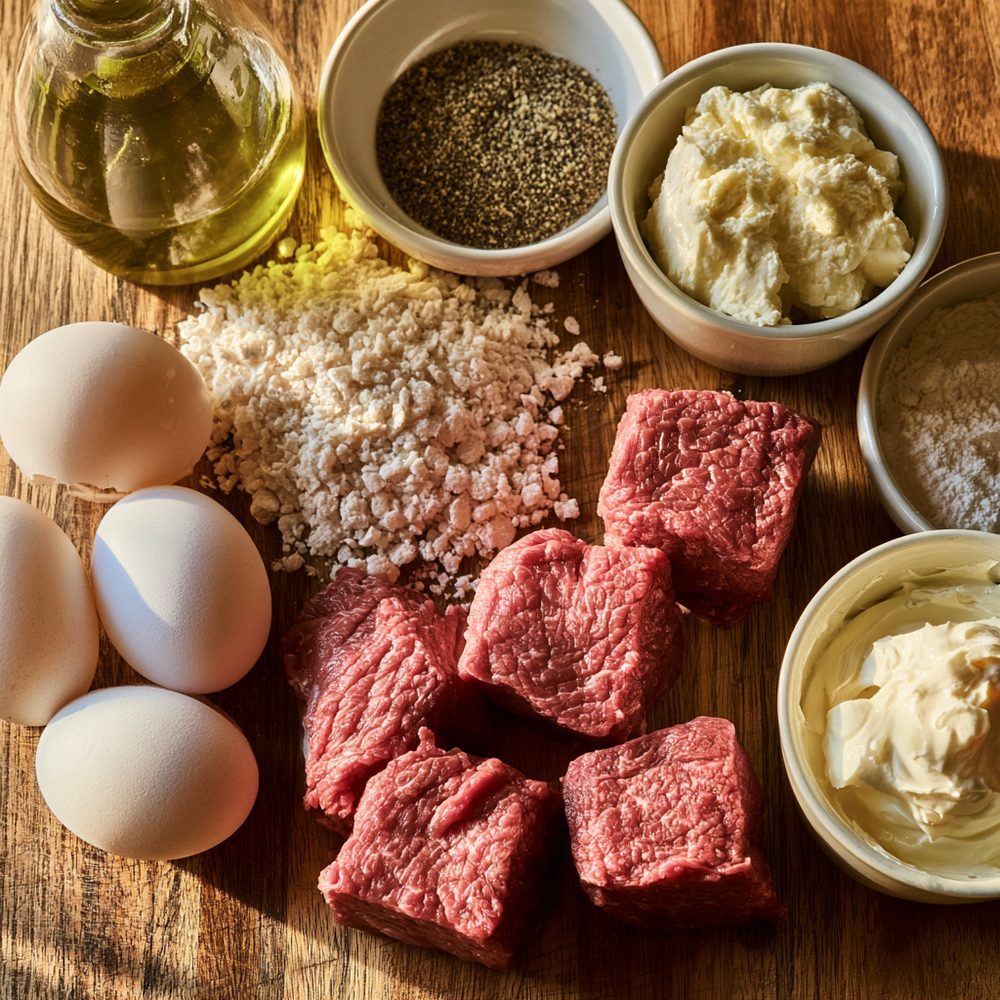 Ingredients for Chicken Fried Steak, Keto Breading