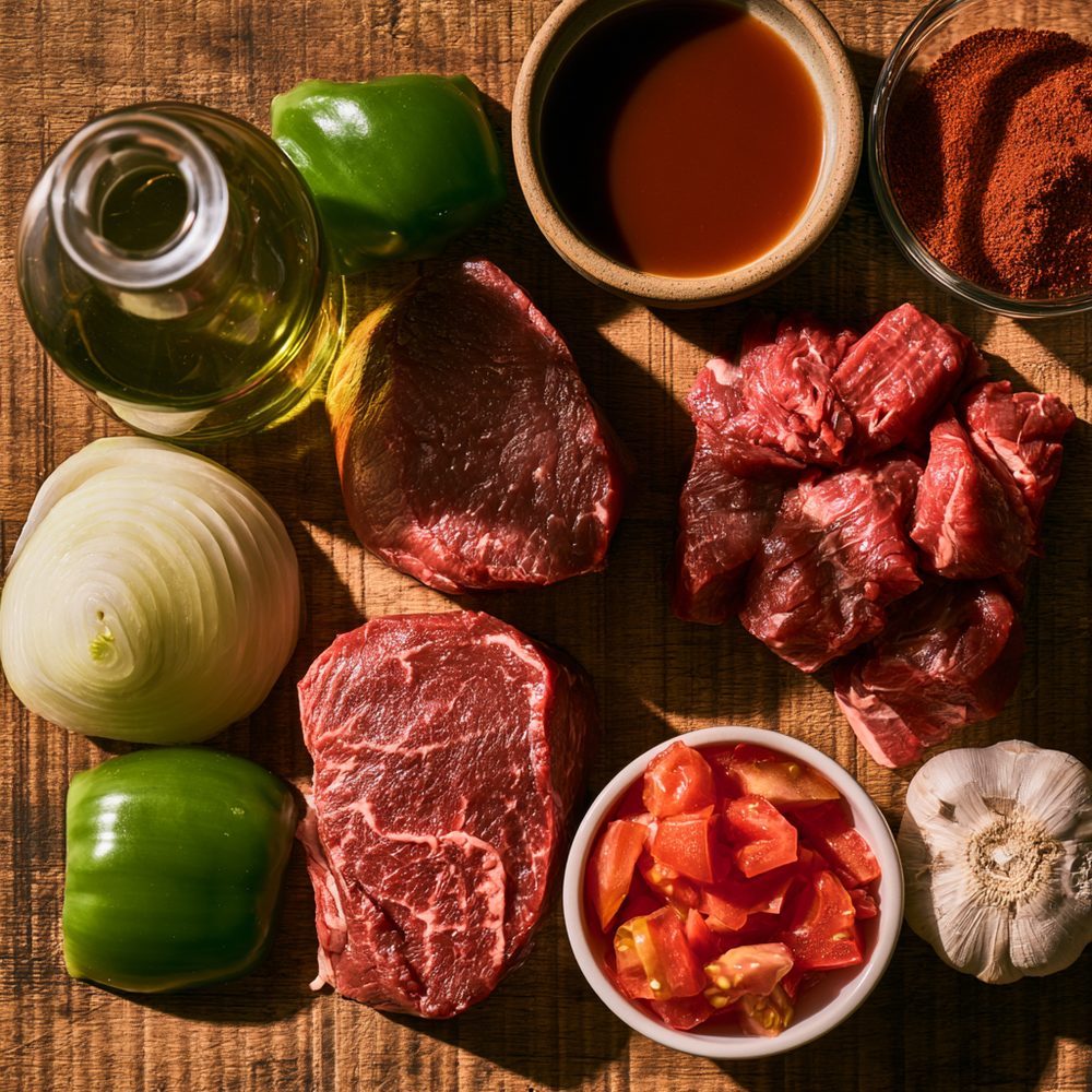 Ingredients for Smothered Swiss Steak