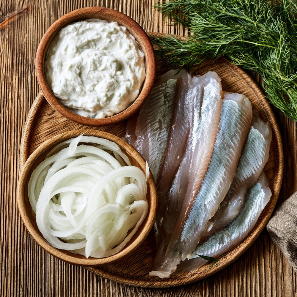 Ingredients for Herring in Sour Cream