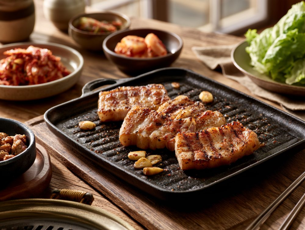 Korean Samgyeopsal-gui, Grilled Pork Belly