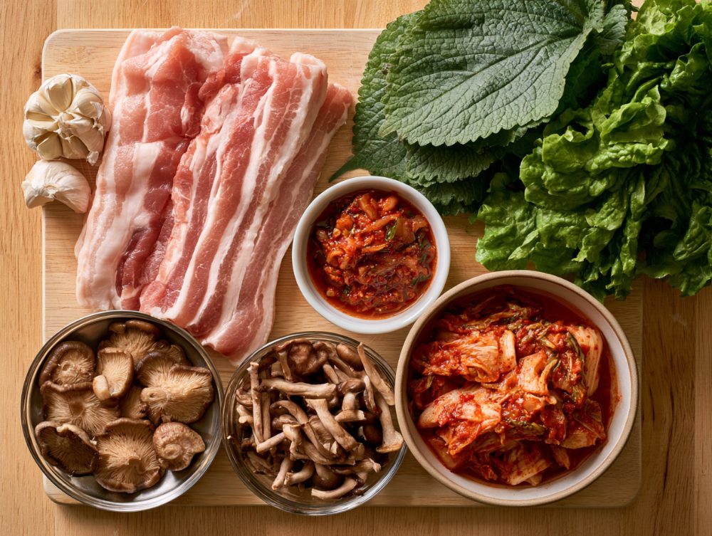 Ingredients for Korean Samgyeopsal-gui