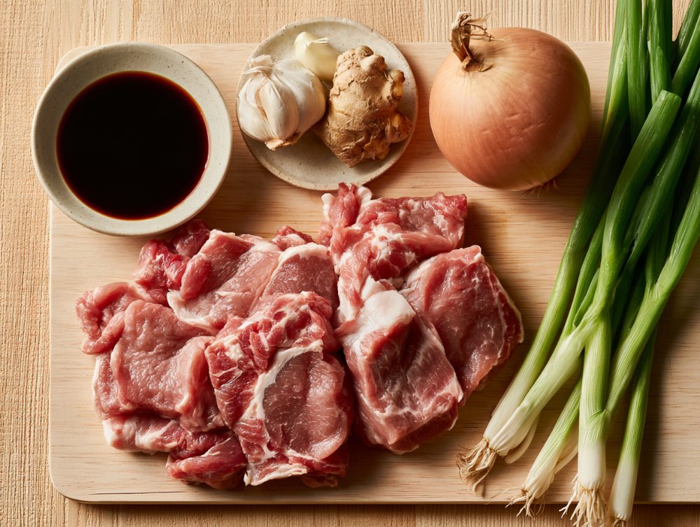 Ingredients for Korean Dwaeji Galbi