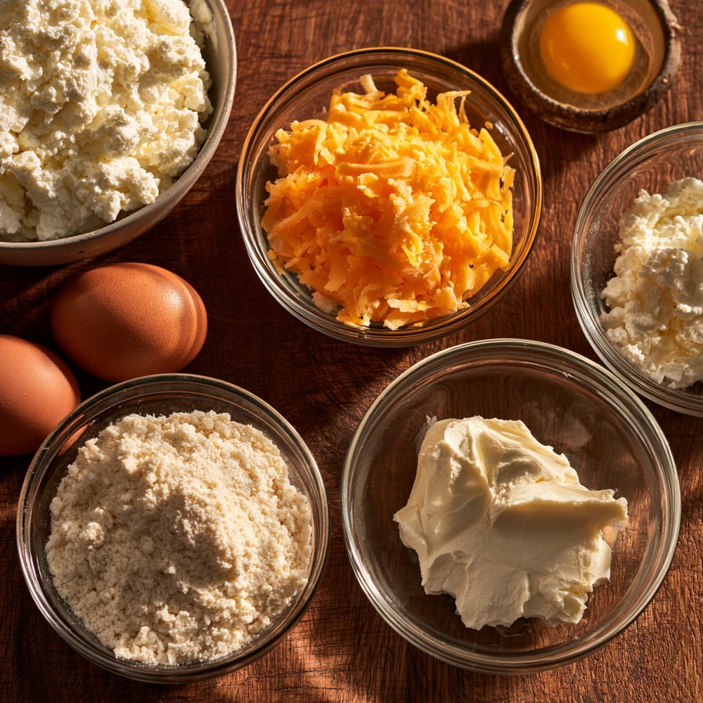 Ingredients for Baked Cheese Kreplach