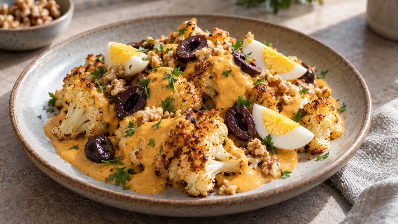 Ocopa Cauliflower, plated and ready to serve