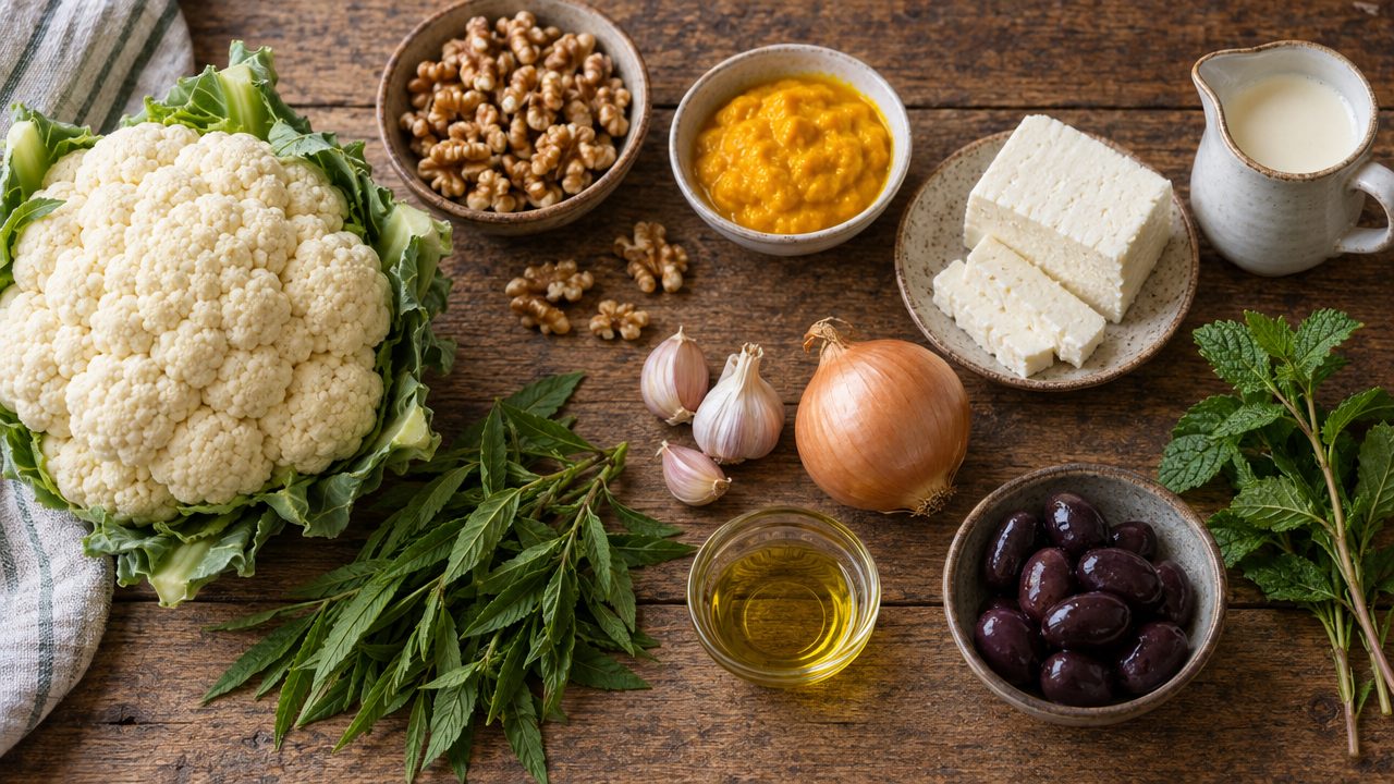 Ingredients for Ocopa Cauliflower