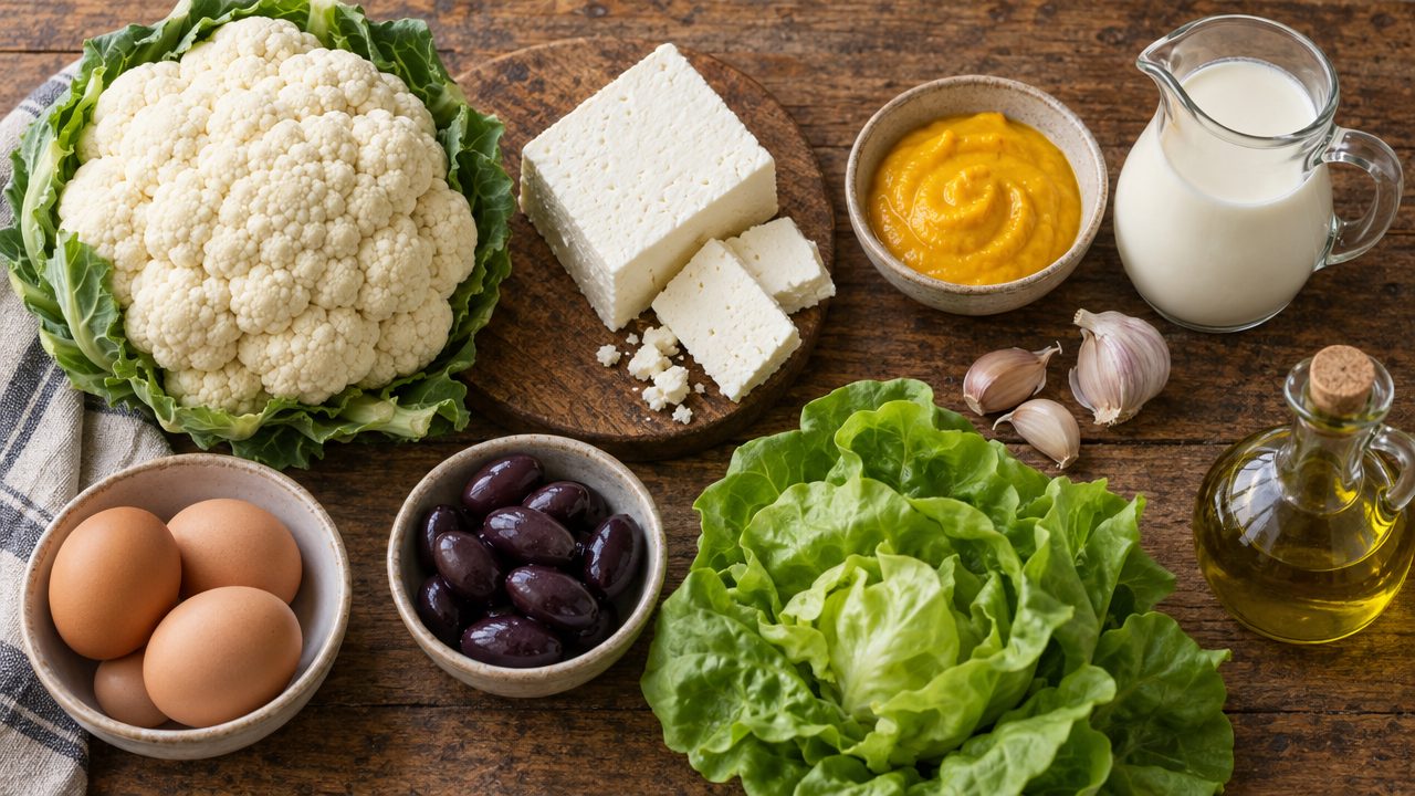 Ingredients for Huancaina Cauliflower