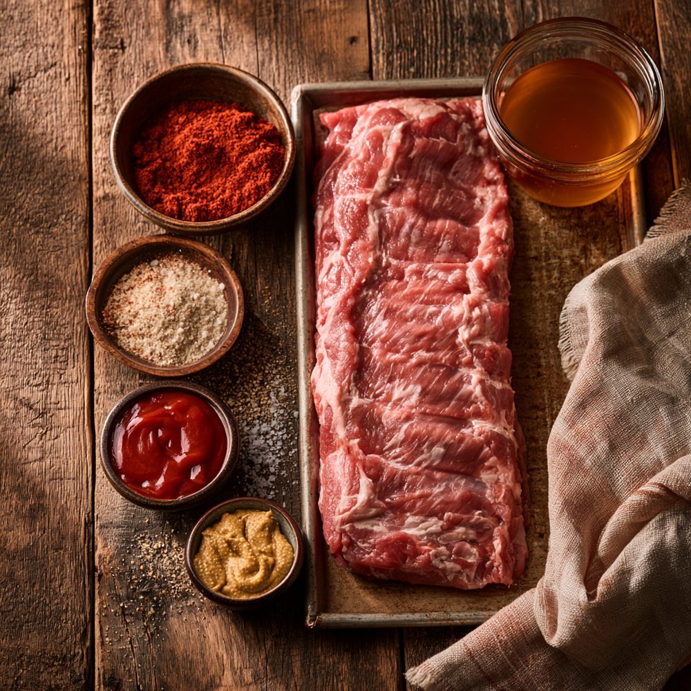 Ingredients for Polish Żeberka, Pork Ribs, Sugar-Free Glaze
