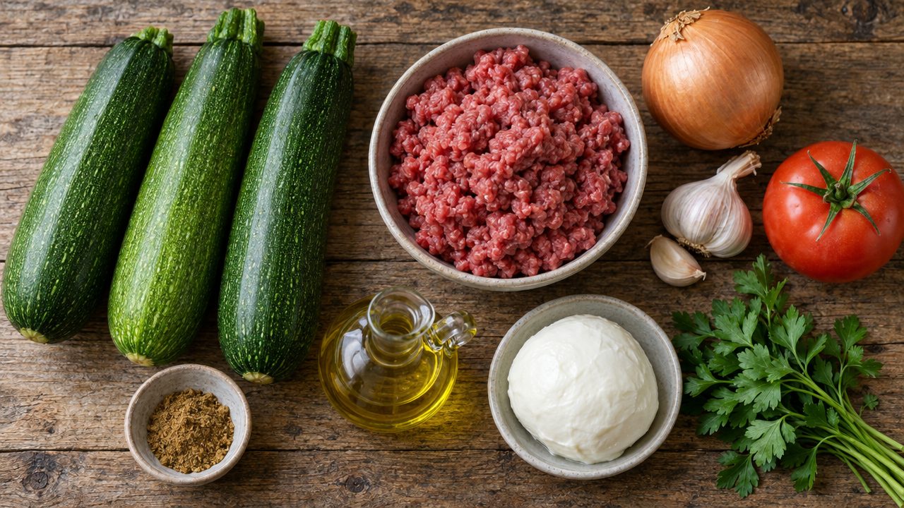 Ingredients for Zapallito Relleno
