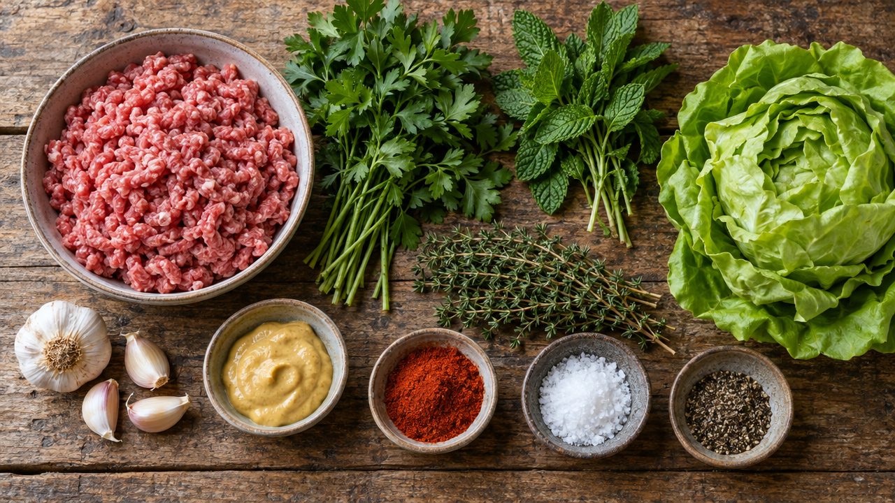 Ingredients for Keto Irish Lamb Burgers