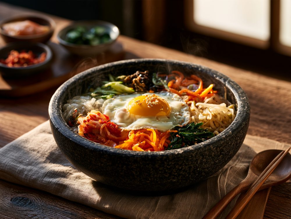 Korean Dolsot Bibimbap, Sizzling Stone Pot Bibimbap