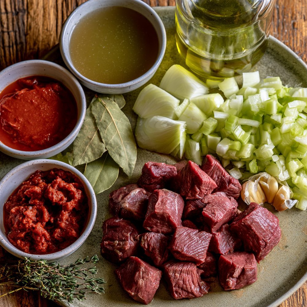 Ingredients for Hunter's-Style Venison Stew