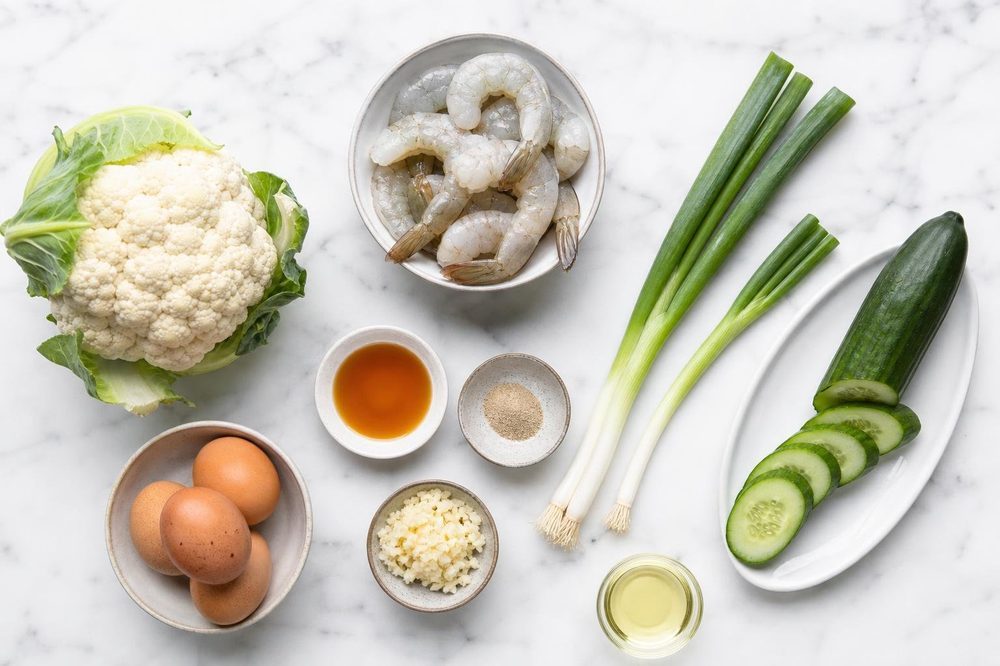 Ingredients for Cauliflower Khao Pad Thai Fried Rice